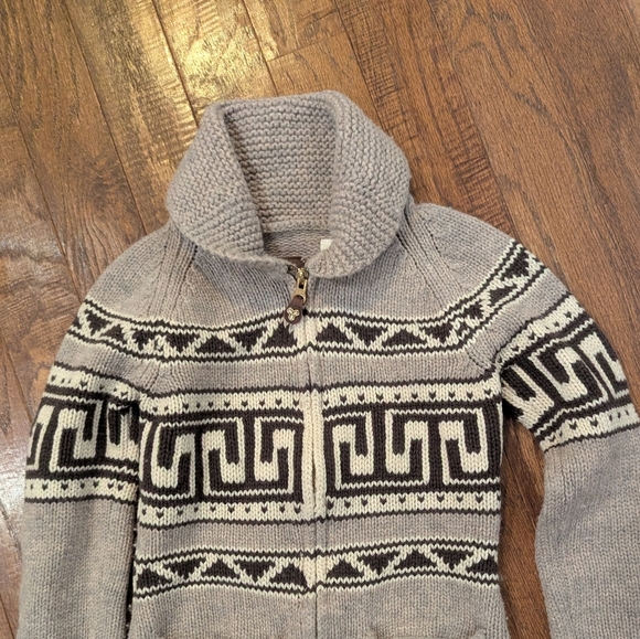 Vintage TNA Wool Knit Sweater Cardigan Jacket, Classic Knit Pattern Size XS - Picture 3 of 11